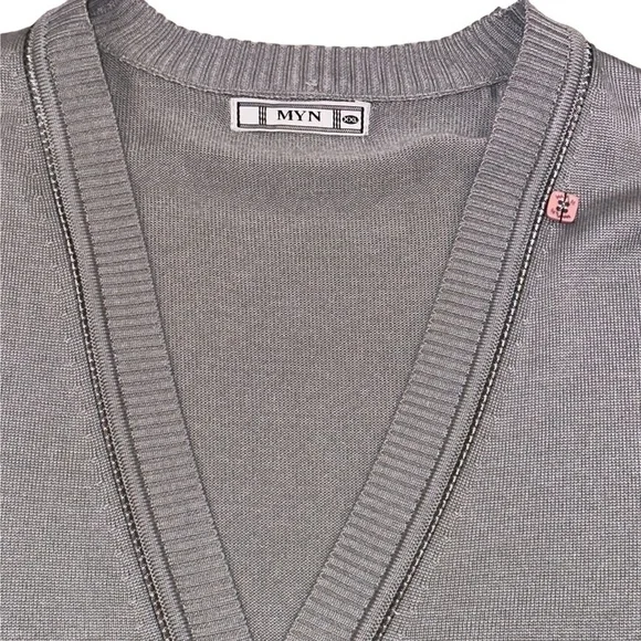 ‼️CLEARANCE ‼️ LAST CHANCE‼️ MYN Grey Cardigan size Men’s 2XL - Picture 16 of 17